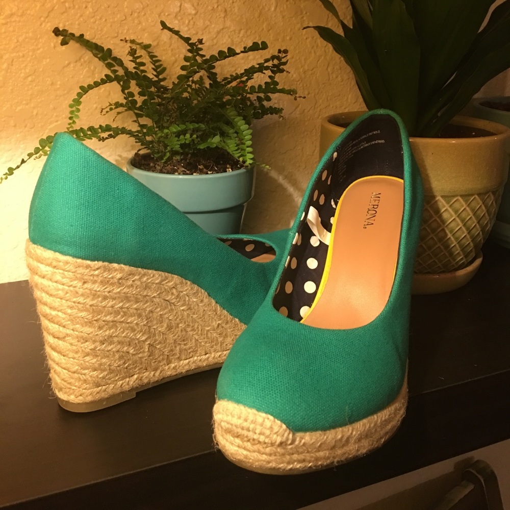 Merona Marguerite Wedges in Turquoise